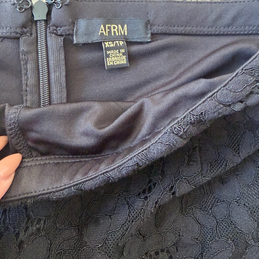 Revolve AFRM Black Lace High Waist Presley Skirt XS - Picture 8 of 8